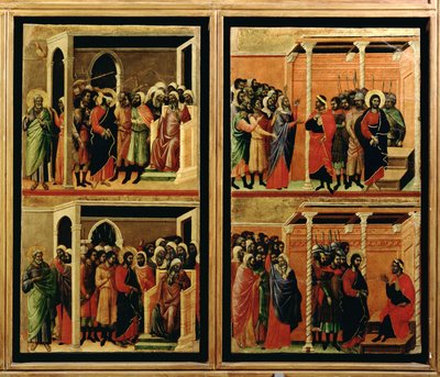 Maesta: eleven scenes from the Passion, 1308-11 (detail) by Duccio di Buoninsegna